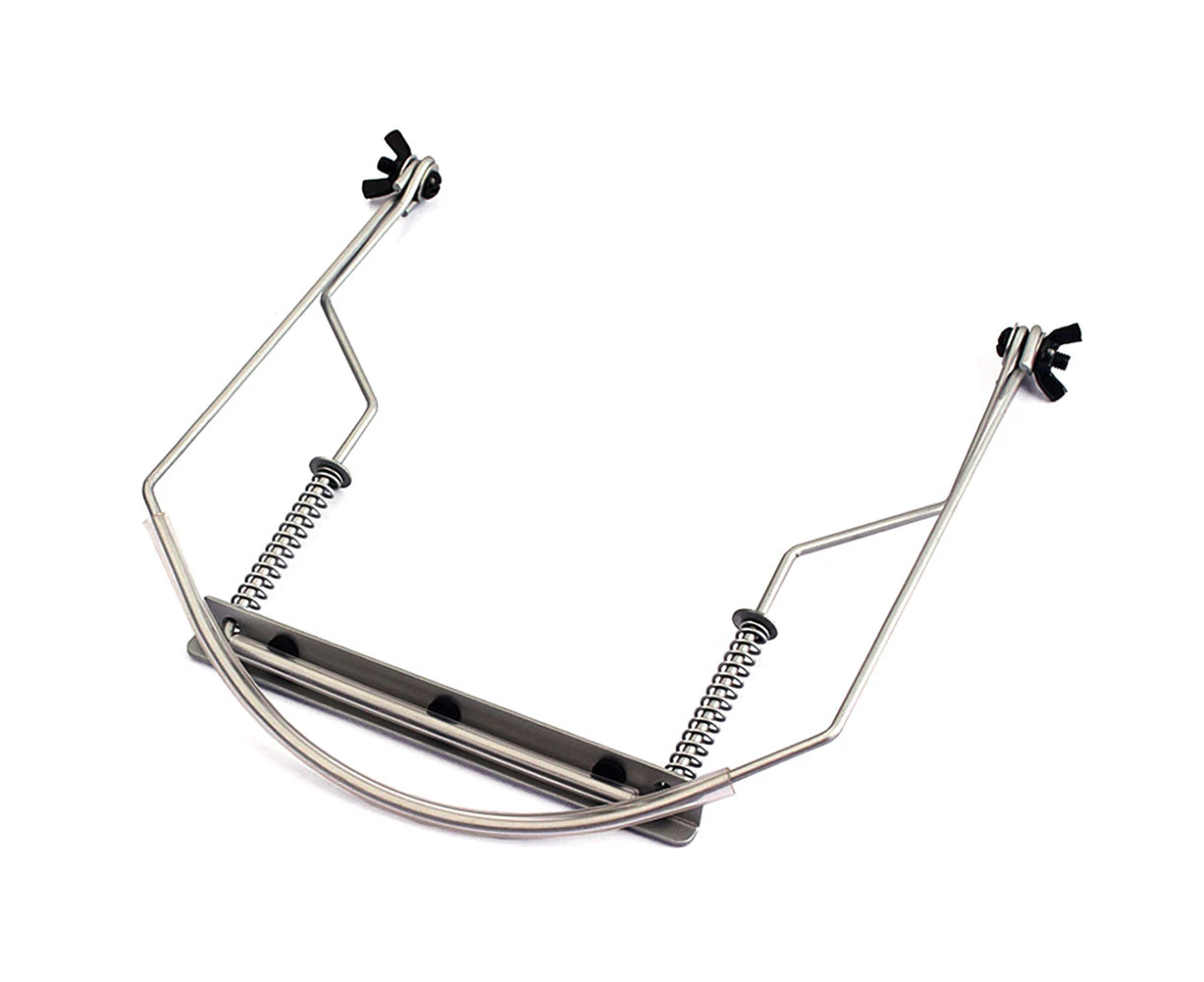 Portable 10 Holes Harmonica Neck Holder Mouth Organ Support Stand Bracket Cradle - Silver