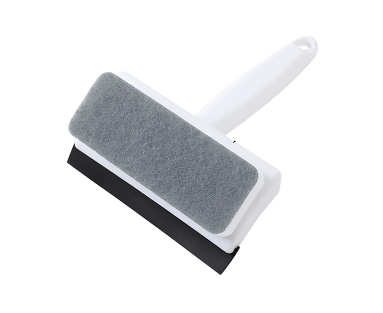 Glass Sponge Cleaning Brush Wiper Mirror Glass Tile Cleaning Brush Bathroom Squeegee -Gray