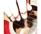 4Pcs Metal Finger Ring Protector Plectrum Thumb Forefinger Picks for Guitar Bass - Silver