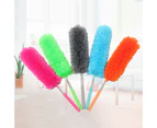 Telescopic Extendable Microfiber Duster Dusting Brush Desk Car Cleaning Tool-Rose-Red