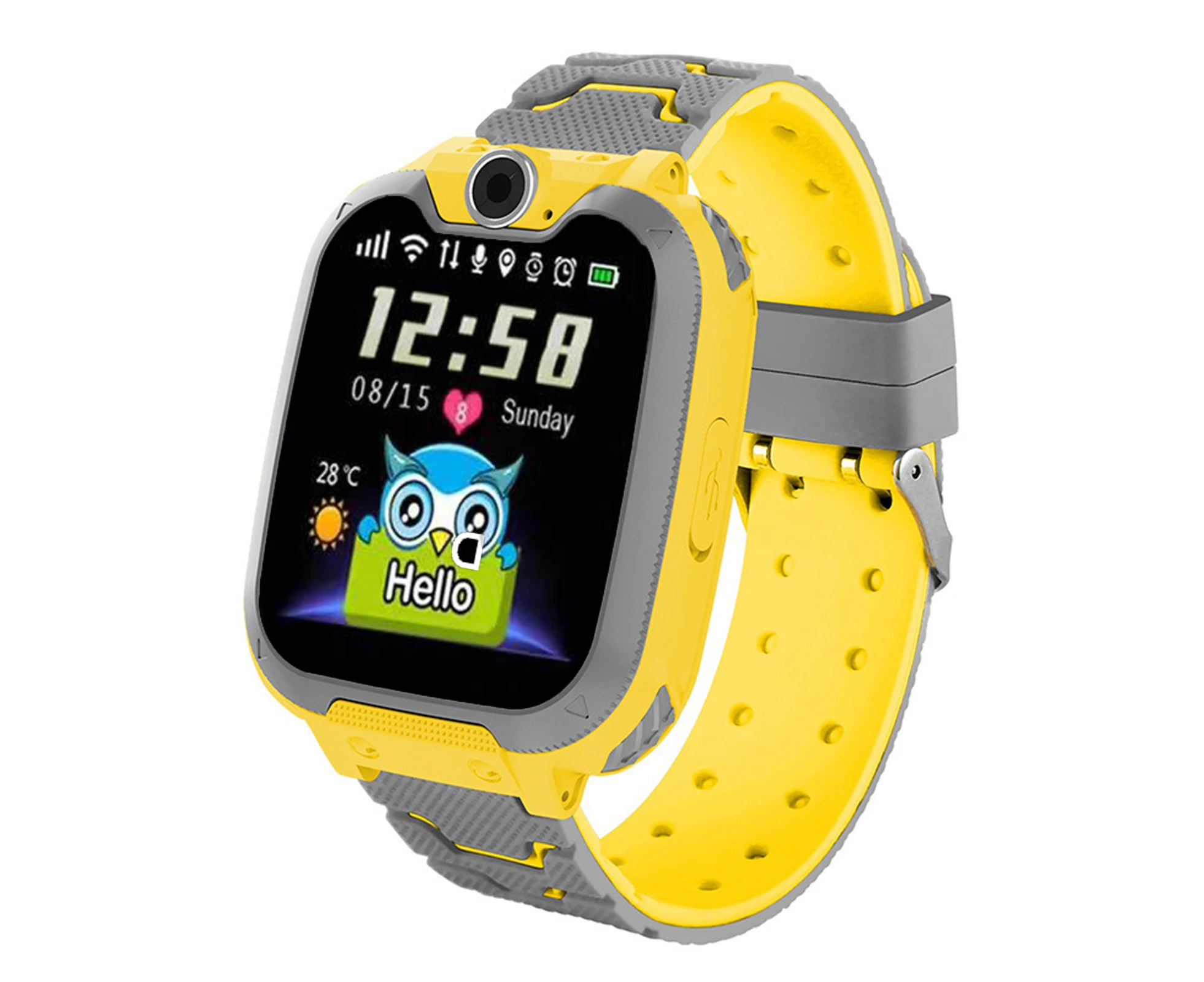 Bluebird S11 Kids Smart Watch Anti-lost Touch Screen Children Call Phone Game Watch Music Player for Birthday Gift-Yellow