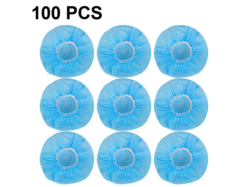 100 Pcs Stretchable Headphone Cover Disposable Headset Covers Non-Woven Headphone Covers Hygiene Ear Pads Cushions-Blue