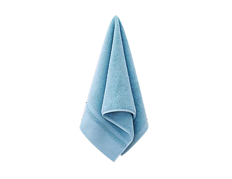 Bestjia Towel Skin-friendly Anti-fade Long-staple Cotton Fluffy Face Towel for Household - Light Blue