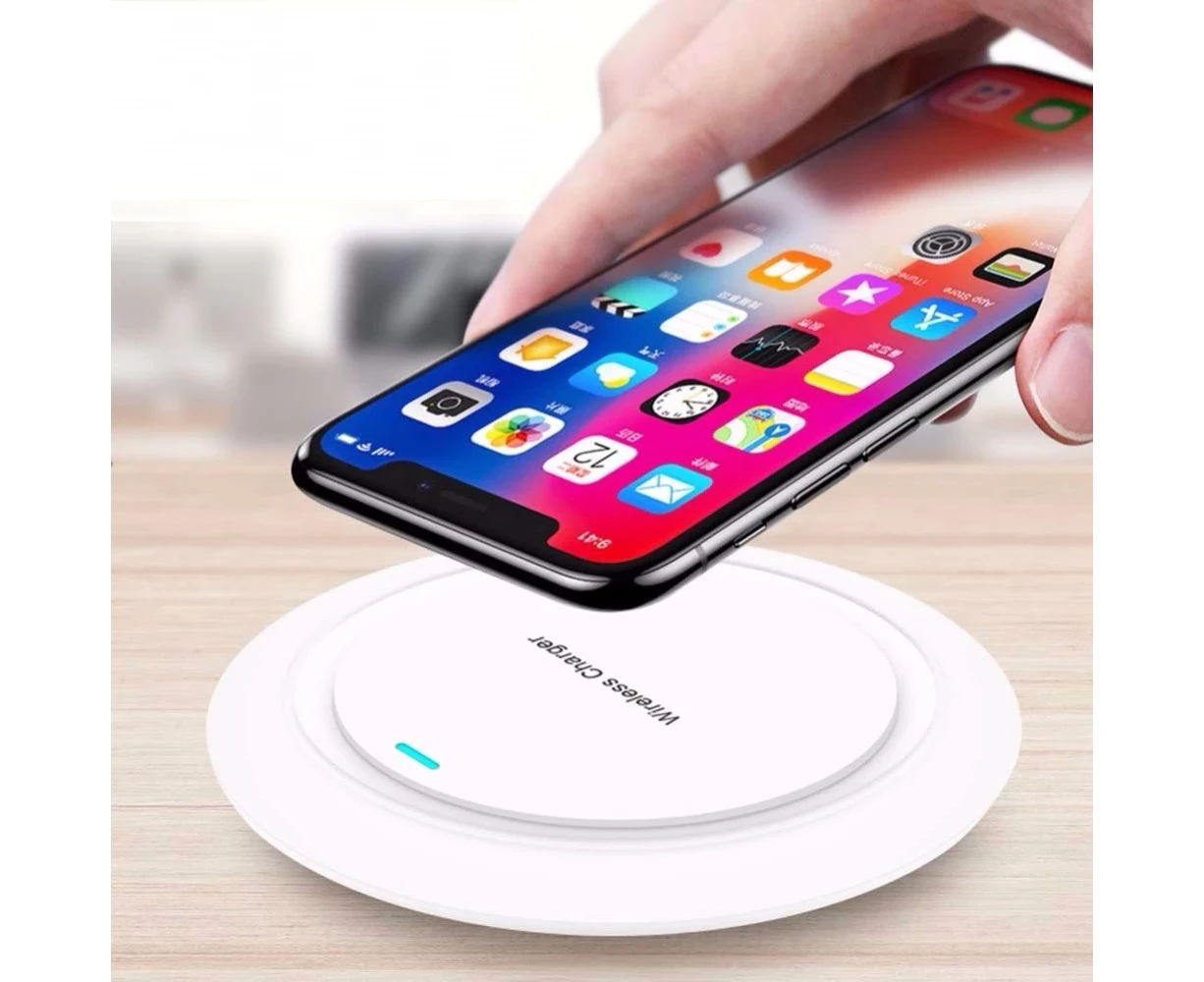 Fast Qi Slim Wireless Charger For Smartphone - White