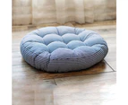 Throw pillow floor pillow Japanese futon chair cushion tatami mat floor cushion cotton and linen striped blue 47cm