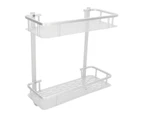 Wall Mounted Shelves Aluminum Alloy Matte Two Layers Floating Storage Shelves For Bathroom Kitchen Living Room