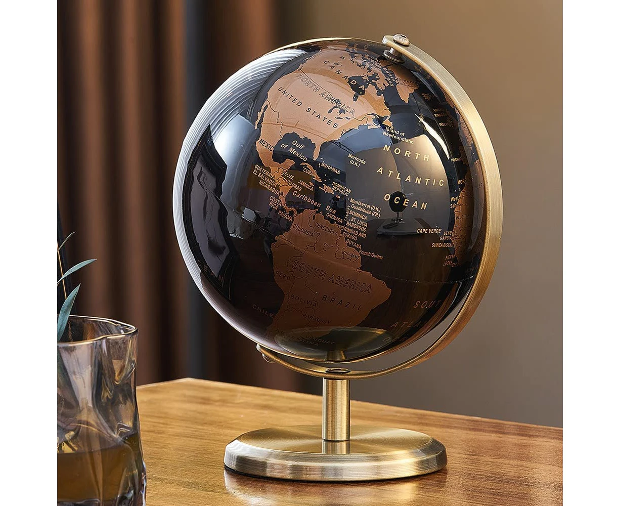 Home Decoration Accessories Globe Office Decor Luxury Golden Living Room Decorative Sculpture Geography Education