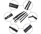 1 Pair Accordion Strap Adjustable wear-resistant Faux Leather Universal Accordion Shoulder Belt for Home - Black