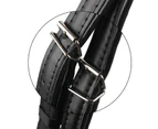 1 Pair Accordion Strap Adjustable wear-resistant Faux Leather Universal Accordion Shoulder Belt for Home - Black