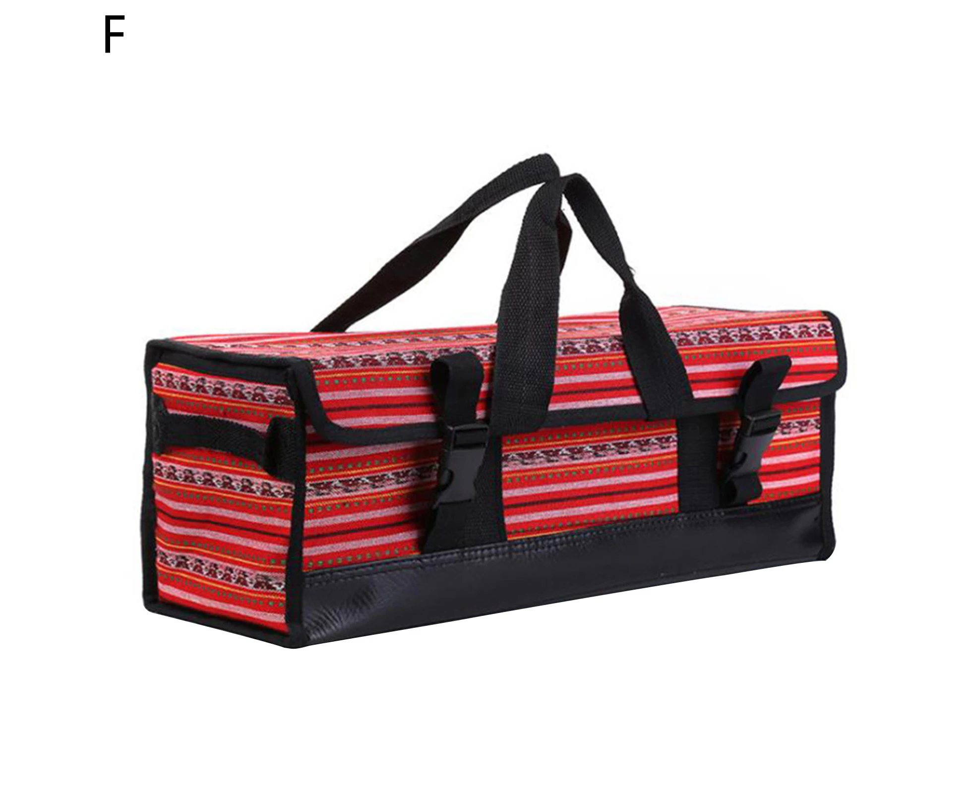 Waterproof Tent Tool Bag Fashion Print Oxford Cloth Large Capacity Tent Nails Bag for Outdoor - F