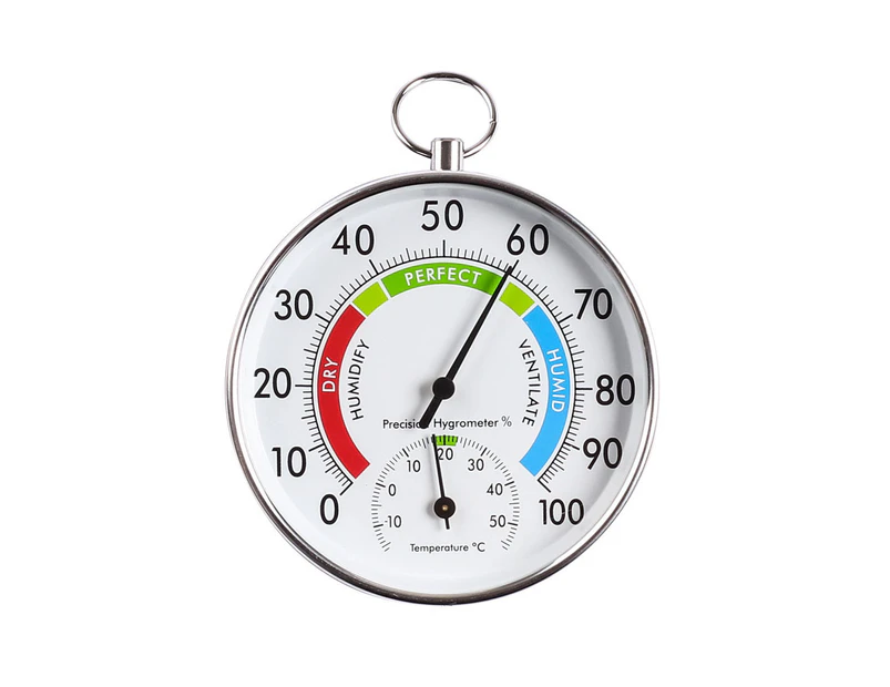 Thermometer and Hygrometer - Ideal Greenhouse and Humidity Meter To Monitor Maximum and Minimum Temperatures and Humidity Easily Wall-White bottom