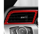 Juson 2Pcs Car Side Air Conditioning Vent Interior Stickers Fit for Ford Mustang 15-19-Red