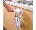 Mbg Roll Paper Towel Holders Bathroom Accessories Multifunctional Rack Kitchen Tool-White - White