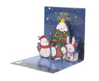 Greeting Card Three Dimensional Christmas Special Decorative Paper with Envelope StickerC Style