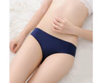 Minbaeg Seamless Panties Women Breathable Underwear Solid Color Low Rise Knickers Briefs-Skin Color - Skin Color