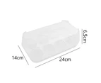 8 Eggs Storage Box/Egg Holder - Refrigerator Storage Container Eggs Carrier for Camping Picnic - White