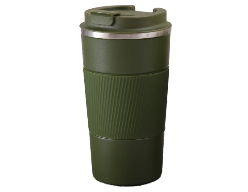 Thermos For Hot Drinks Insulated Coffee Mug Leakproof Coffee Tumbler With Sealed Lid,Green