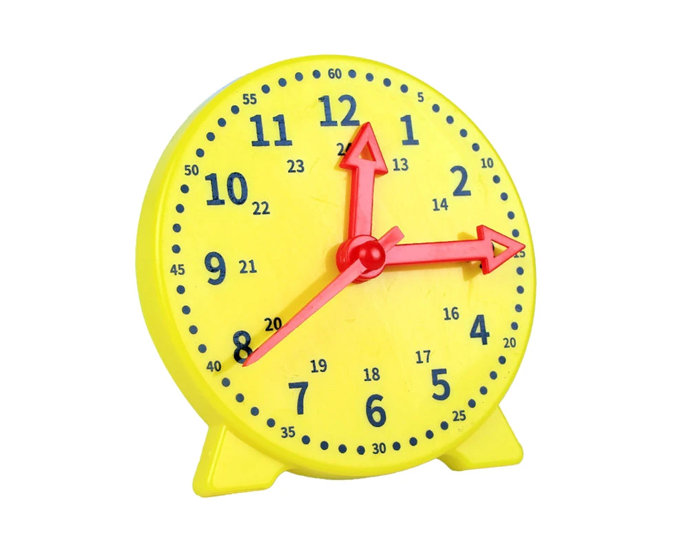 Clock Toys Hand-eye Coordination Concentration Teaching Aids Three-needle Early Preschool Teaching Aids Clock Toy for Homeschool-Yellow