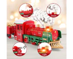 Christmas Steam Train Set for Kids with Light & Sounds Smoke Effect 6 Track Electric Train Set Great Accessory for Kids Gift