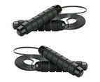 Jump Rope Skipping Rope For Fitness Workout Tangle-Free Speed Jumping Rope For Exercise,Black