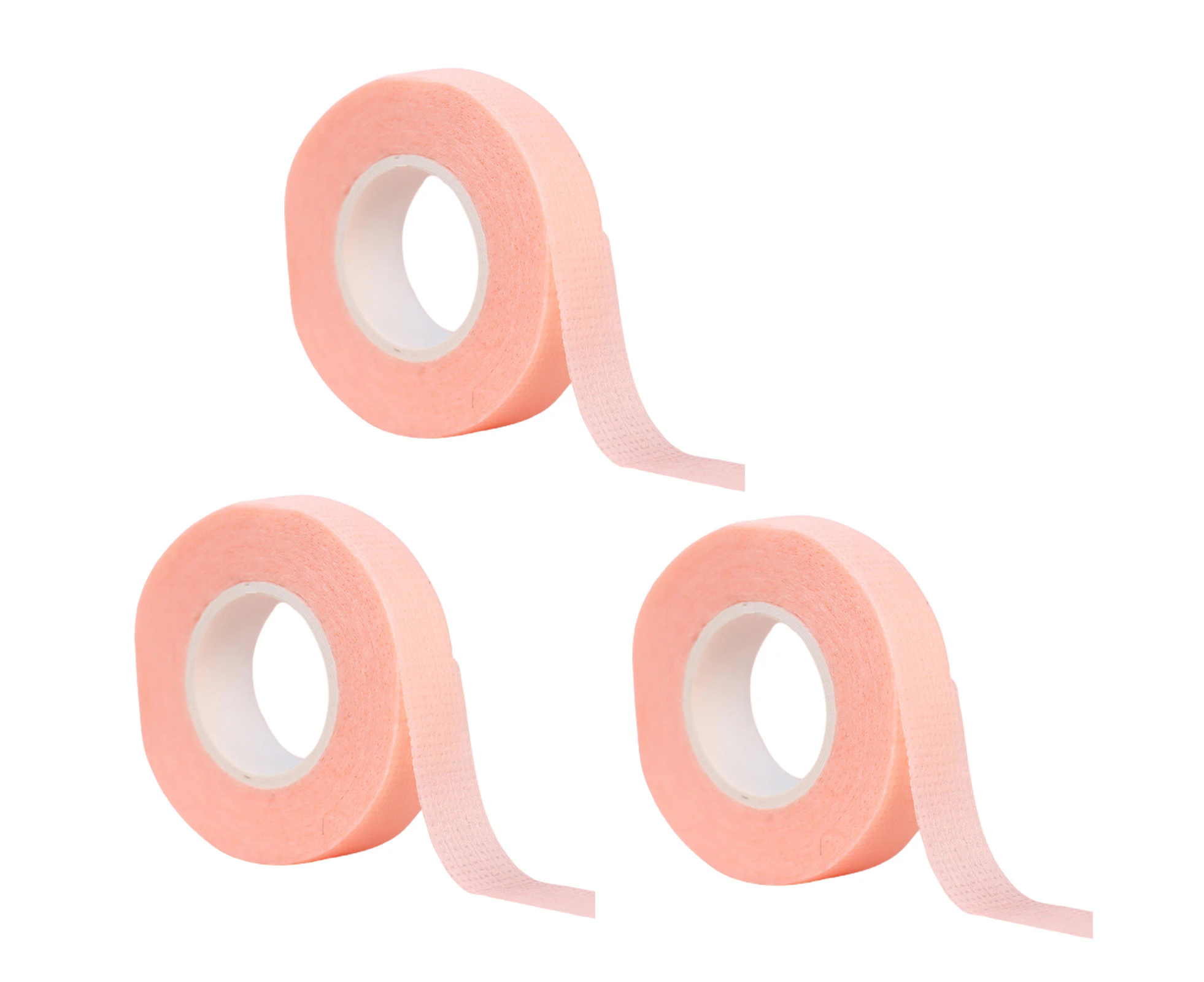 SunnyHouse 3Pcs Eyelash Tape Soft Safe PE Eyelashes Breathable Tape Accessories for Women -Pink