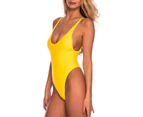 Women's Sexy Thong One Piece Swimsuit High Cut Adjustable One Piece Bathing Suits -xl