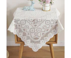 Tablecloth,90*90Cm---White Lace Tableclothembroidered Tablecloths, Hotel, Coffee Table, Decorative, Dining Table, Wedding