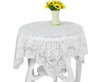 Tablecloth,90*90Cm---White Lace Tableclothembroidered Tablecloths, Hotel, Coffee Table, Decorative, Dining Table, Wedding