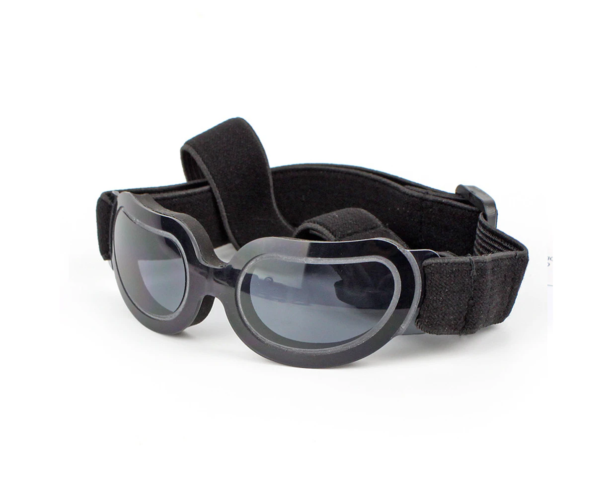 Enjoying Small Dog Sunglasses Dog Goggles for UV Protection Snow-Proof Windproof Goggles with Flexible Straps-Black