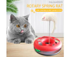 Cat Toys, Interactive Cat Toys for Indoor Cats, Funny Kitten Toys, Pet Cat Spring Toy with Moving Balls Catch Exercise-Red