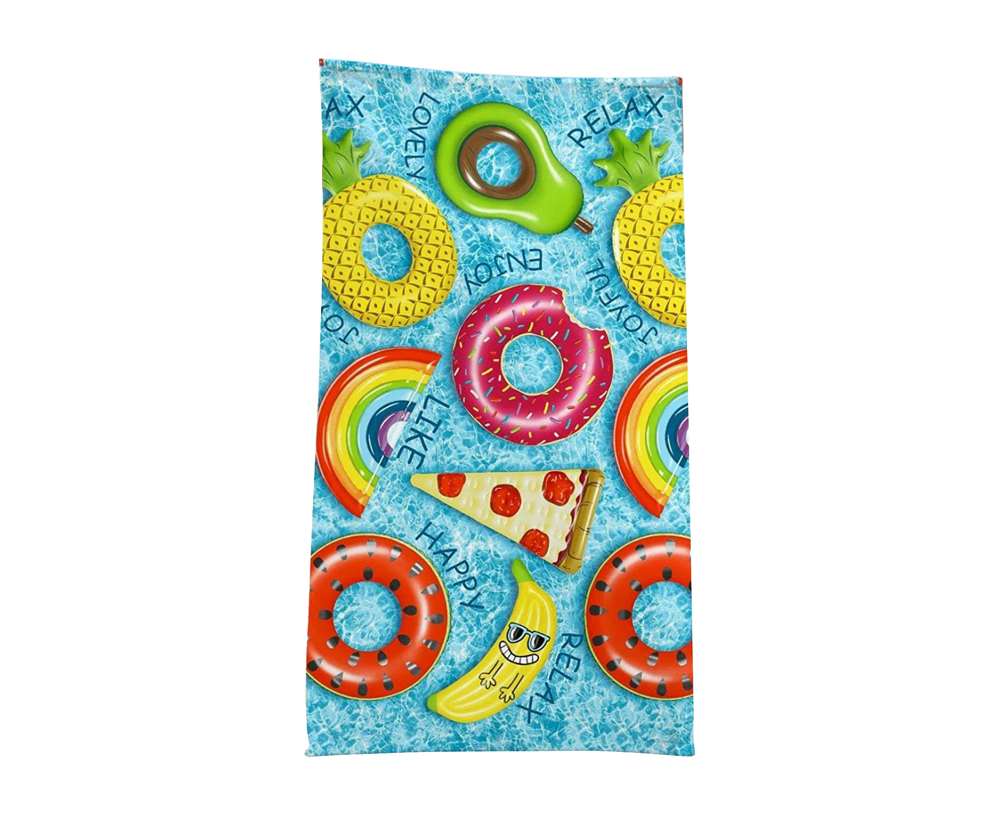 Beach Towel Easy to Carry Water-absorbent Superfine Fiber Wrinkle-resistant Sand Free Pool Towel Household Supplies -Superfine Fiber