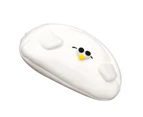 Small Pen Bag Cute Cartoon Seagull White Soft Short Plush Durable Student Pencil Bag for School Office Family