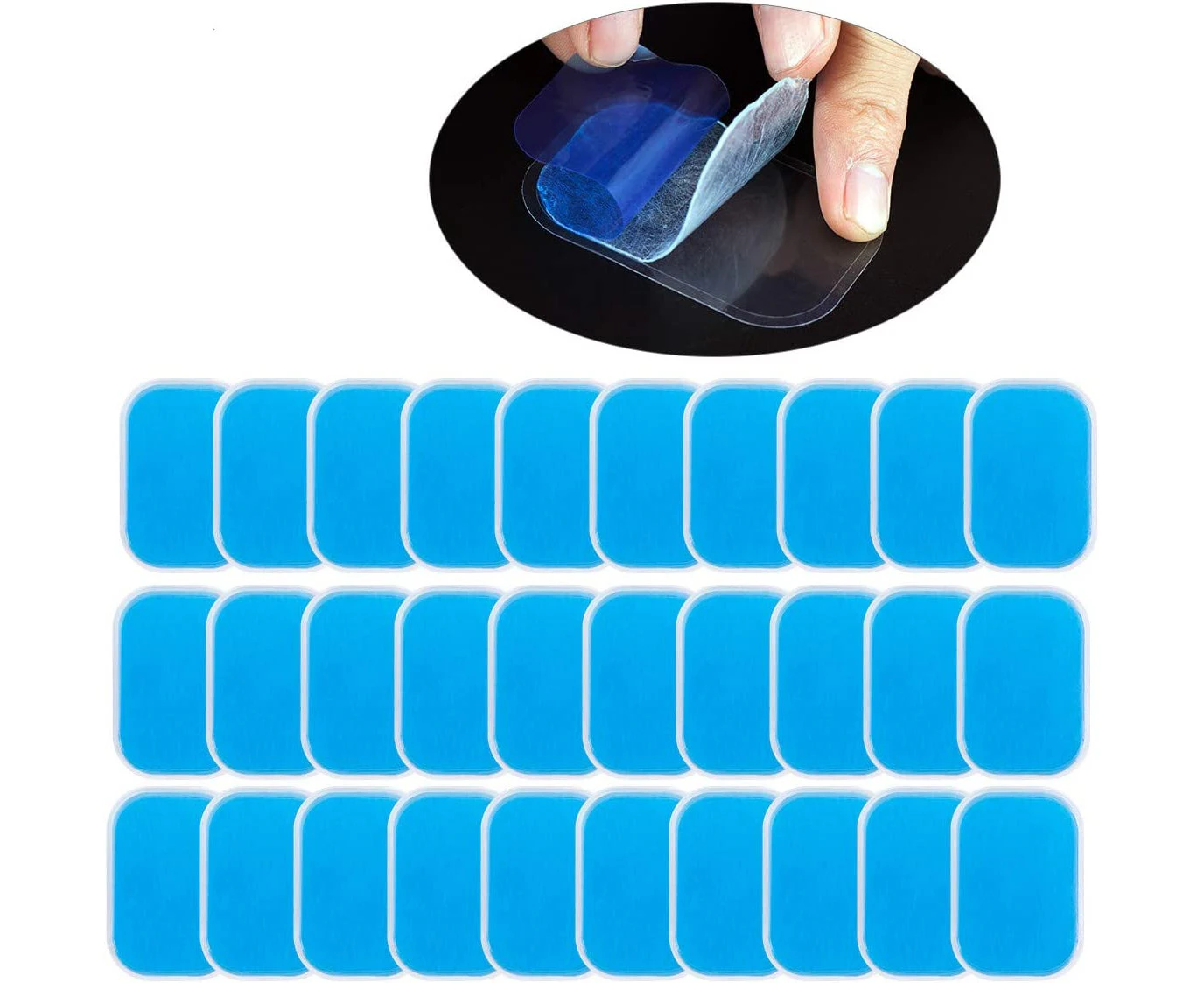 60 Pack Ems Gel Pads, Gels Pads for Ems Trainer Abdominal Training Electrical Muscle Stimulation