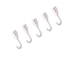 5 Pcs Hole Board Display Rack Mount Display Pegboard Hook Combination For Wall Organizer White