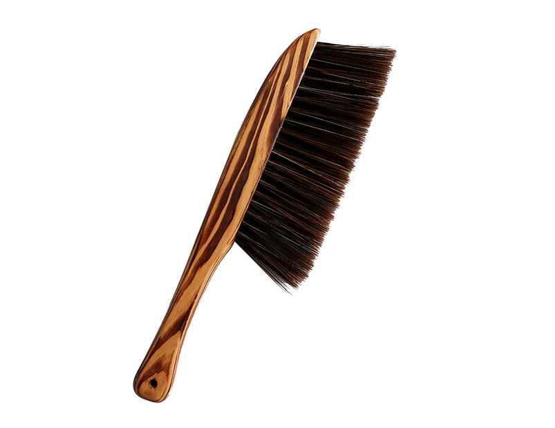 Dusting Brush Convenient Soft Texture PBT Wooden Handle Hand Broom for Sofas-Brown