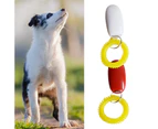 Pet Training Clicker Adjustable Frequency Convenient Stop Barking Exercise Professional Recall Dog Training Clicker Tool for Yard-Pink