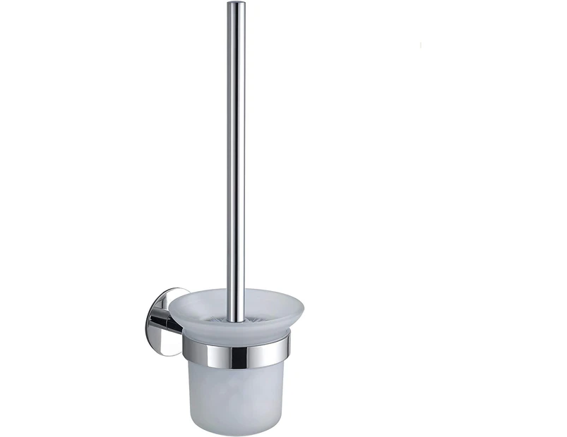 Toilet brush and holder toilet brush set, no drilling, stainless steel material no punching toilet brush holder