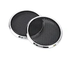 2 Pcs 1 Inch Audio Speakers Decoration Protective Grills Cover Steel Mesh Case