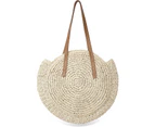 Straw Shoulder Bag For Women,Large Straw Bags Weave Handmade Tote Bag