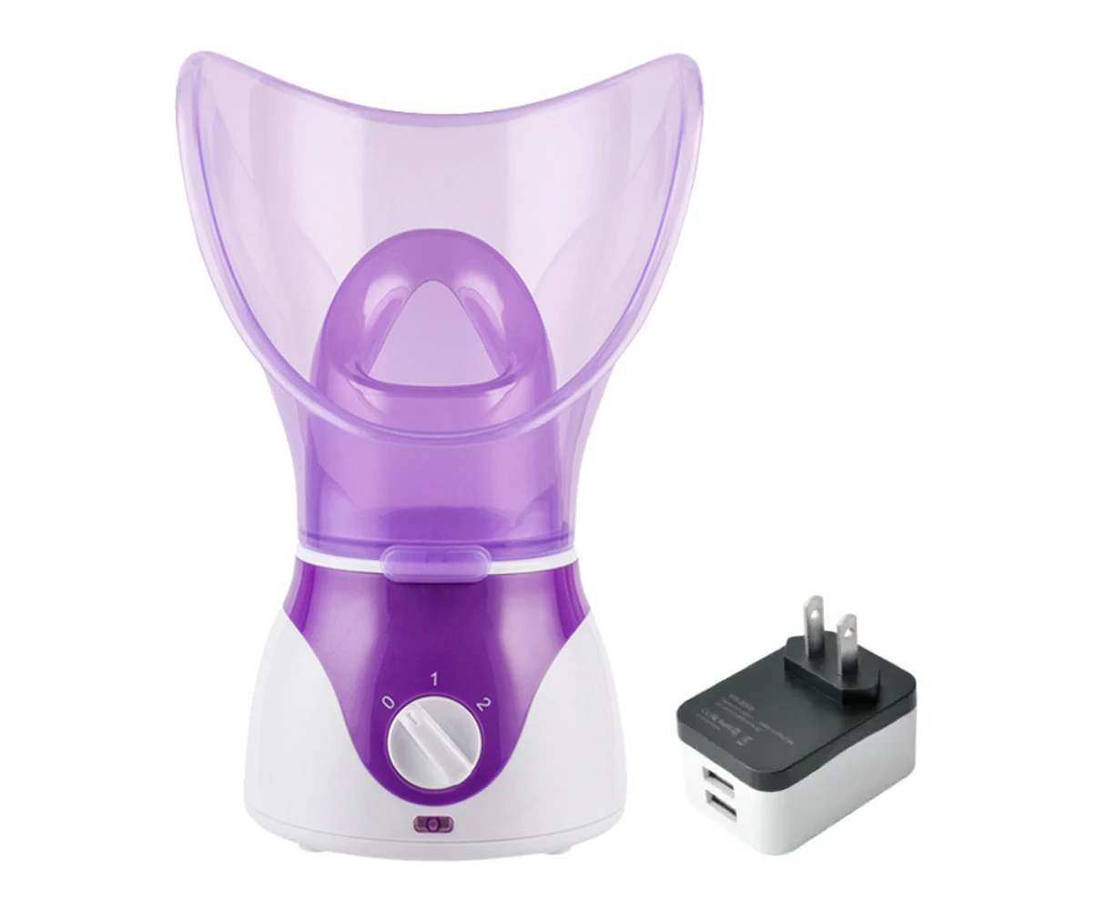 Facial Steamer Professional Steam Inhaler Facial Sauna Spa Mask Moisturizer - , Diffuser Skincare,Purple