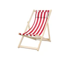 Red stripes Outdoor Furniture Chairs Sun Lounge Folding Deck Beach Chair Patio Pool - Red stripes