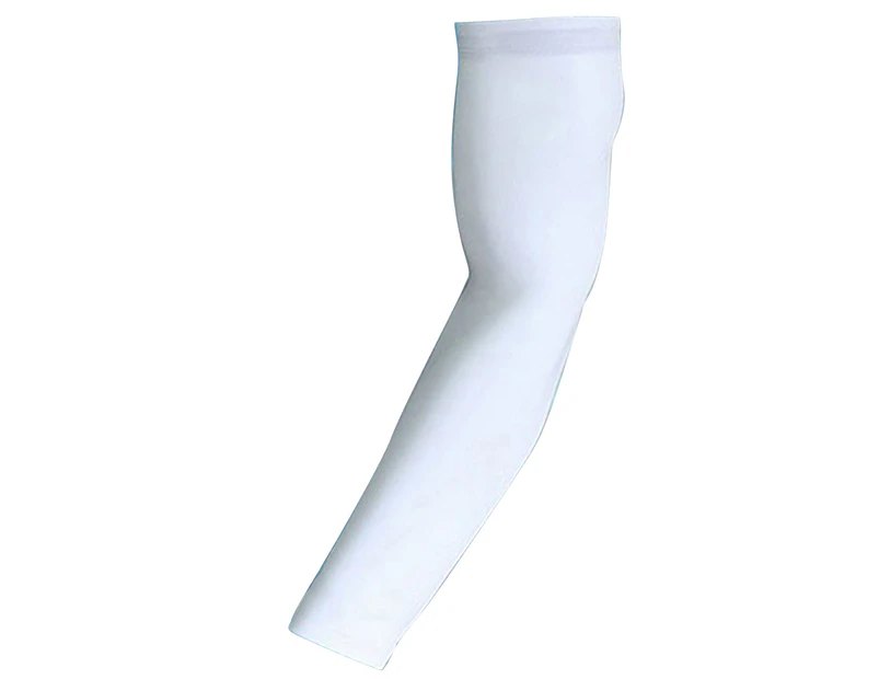 1 Pc Arm Sleeve Comfortable Elastic Nylon Outdoor Sports Arm Sleeve for Sport-White