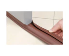 2Pcs 96CM PVC Door Sealing Strip - Brown