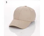 Women Men Casual Pure Color Baseball Cap Adjustable Fitted Outdoor Sport Sun Hat Gray