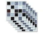 2SETS  6pcs/set Self-adhesive Mosaic Pattern Wall Sticker Waterproof Stereo Simulation Tile Paste FX705