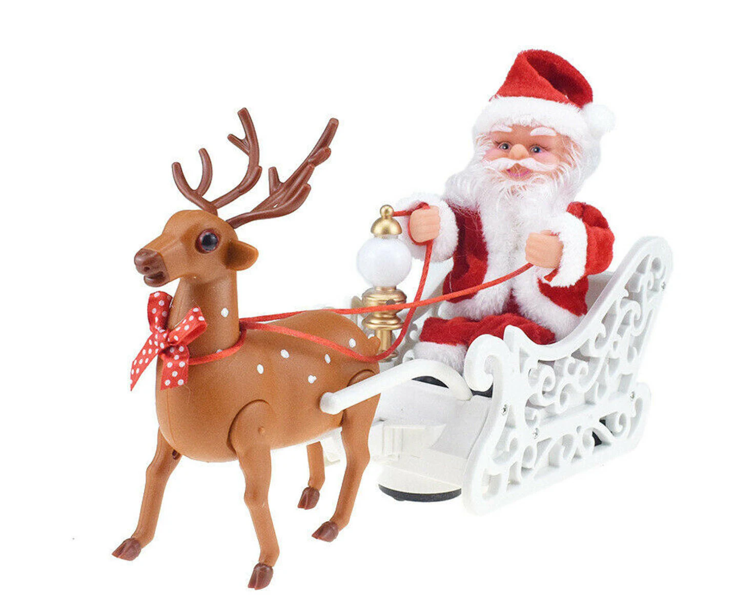 Riding Deer Santa Claus Doll Walking Music Doll Music Gift