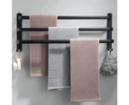 Wall-mounted towel rack in aluminum-3 layers-waterproof-black-30 cm-for bathroom, kitchen, bathroom-30 cm