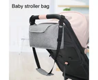 Pram Hanging Bag Large Capacity Multifunctional Lightweight Infant Pram Hanging Bag for Pram-Grey