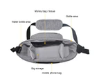 Pram Hanging Bag Large Capacity Multifunctional Lightweight Infant Pram Hanging Bag for Pram-Grey