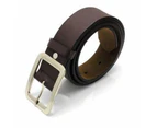 Business Men Casual Pin Buckle Waist Strap Faux Leather Belt Waistband Accessory White